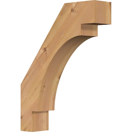 Ekena Millwork 3 1/2"W x 14"D x 18"H Merced Smooth Knee Brace, Western Red Cedar BRC04X14X18MRC00SWR